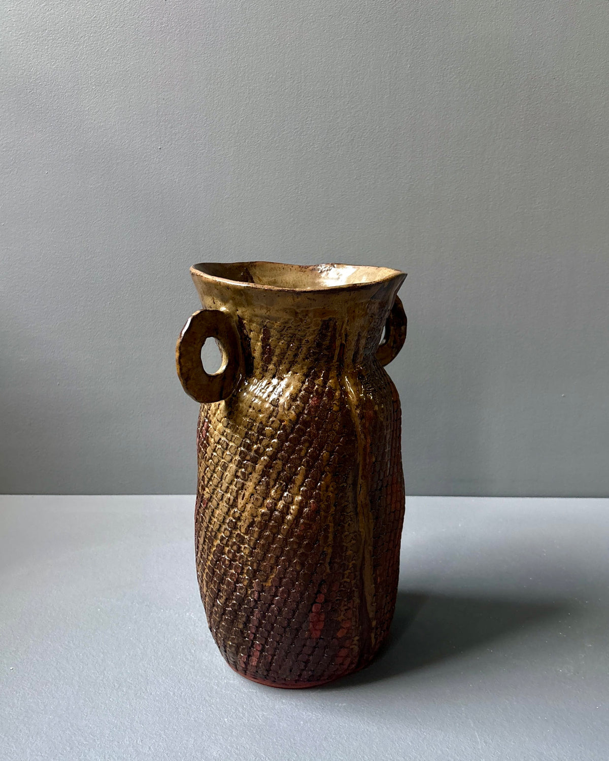 Red Iron Grid Amphora