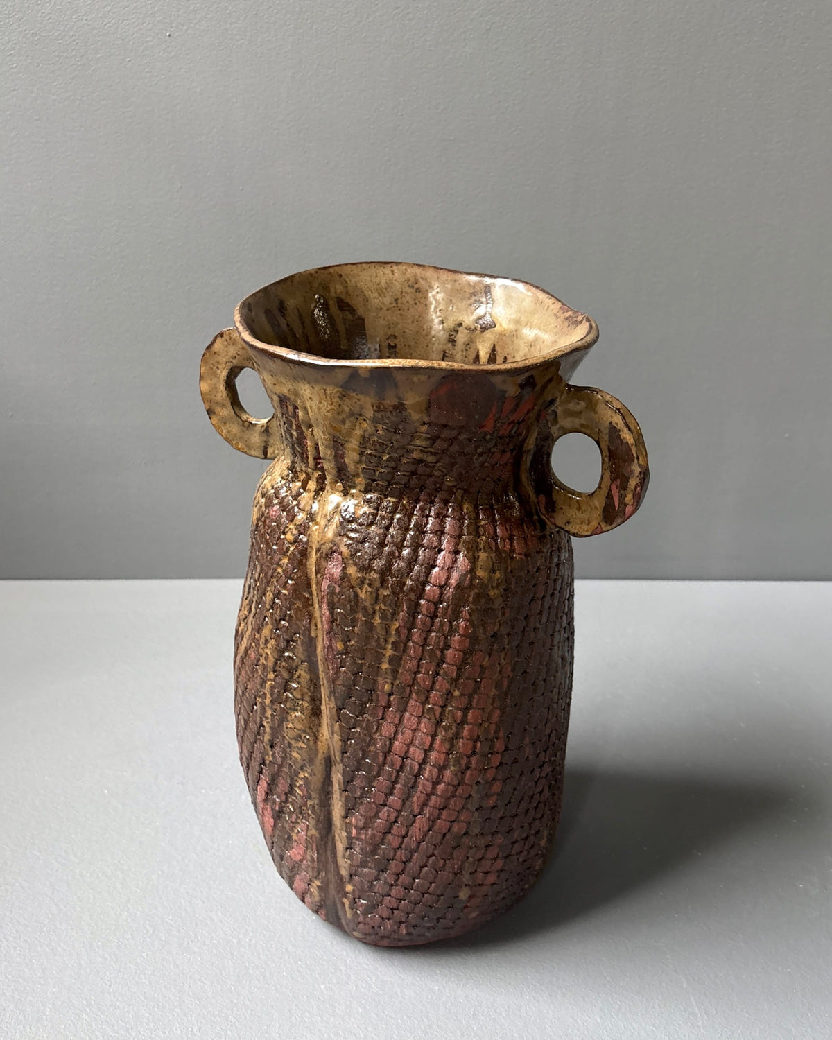 Red Iron Grid Amphora