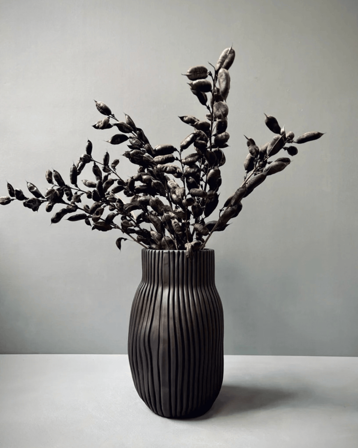 Black Organic Bottle  Vase
