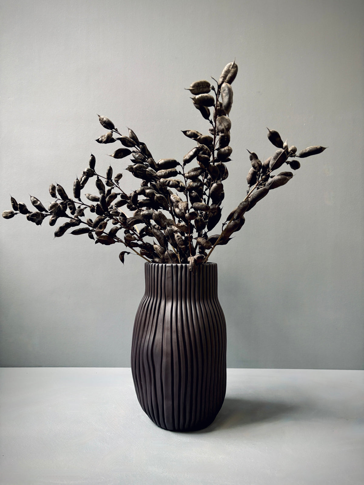 Black Organic Bottle  Vase