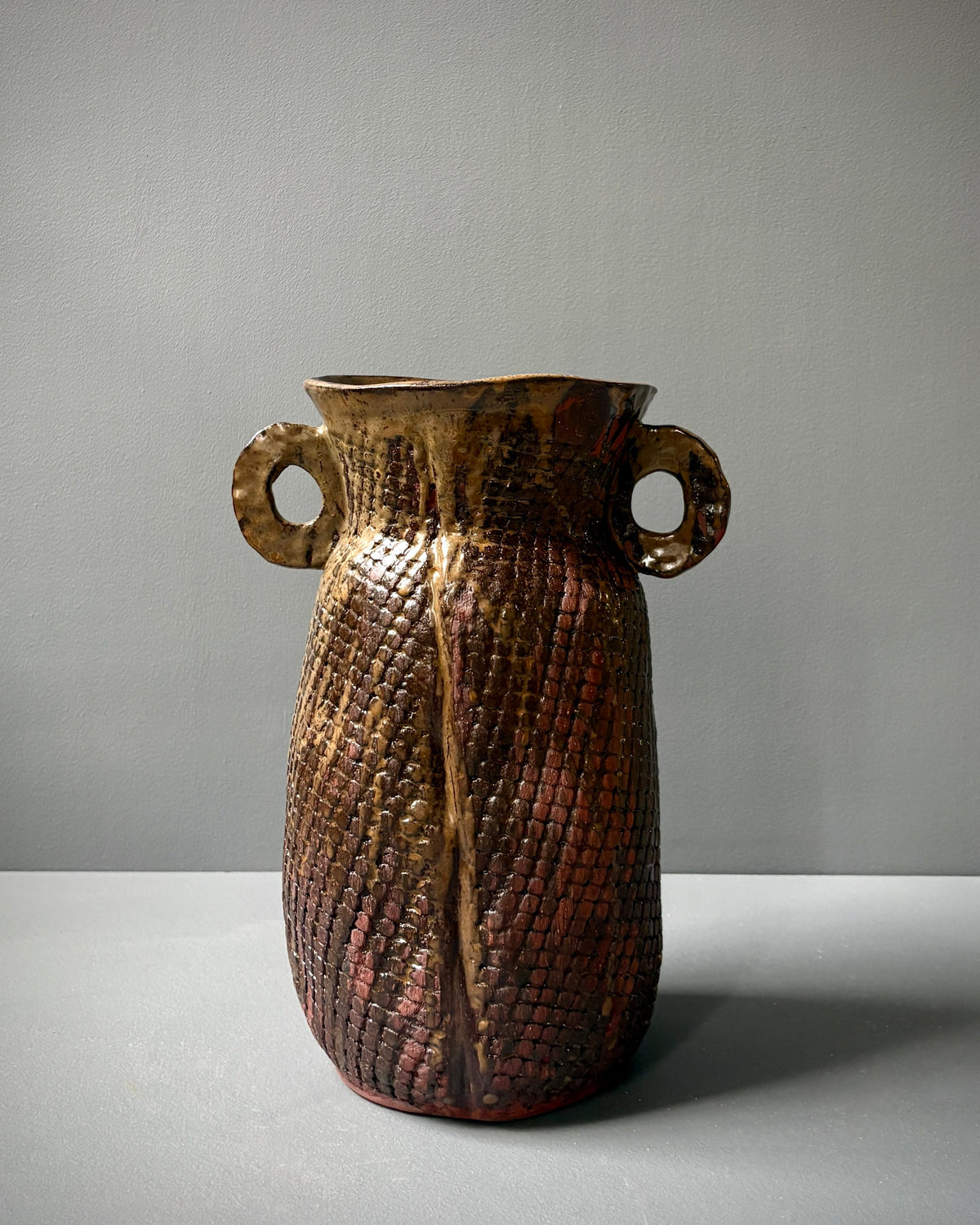 Red Iron Grid Amphora