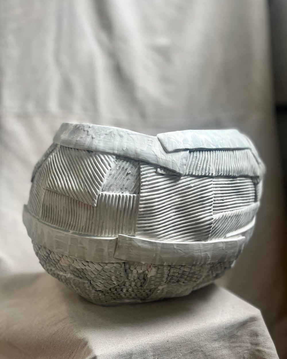 Grey Drip Assemblagé Vessel