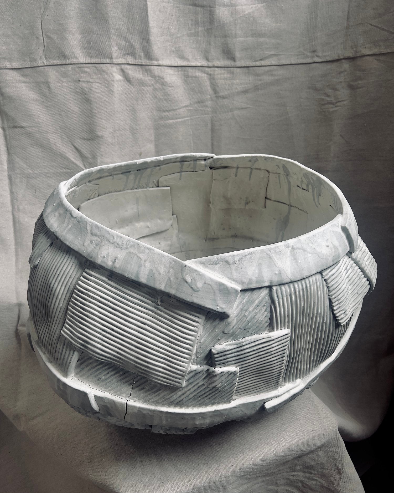 Grey Drip Assemblagé Vessel