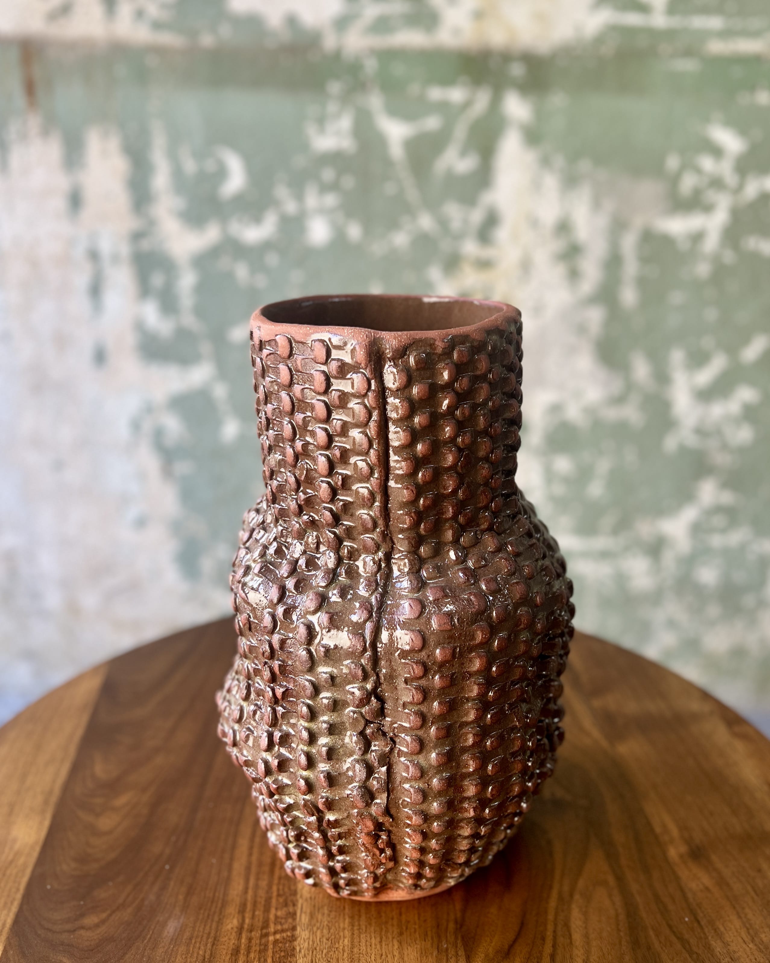 Red Iron Wonky Serpent Vase