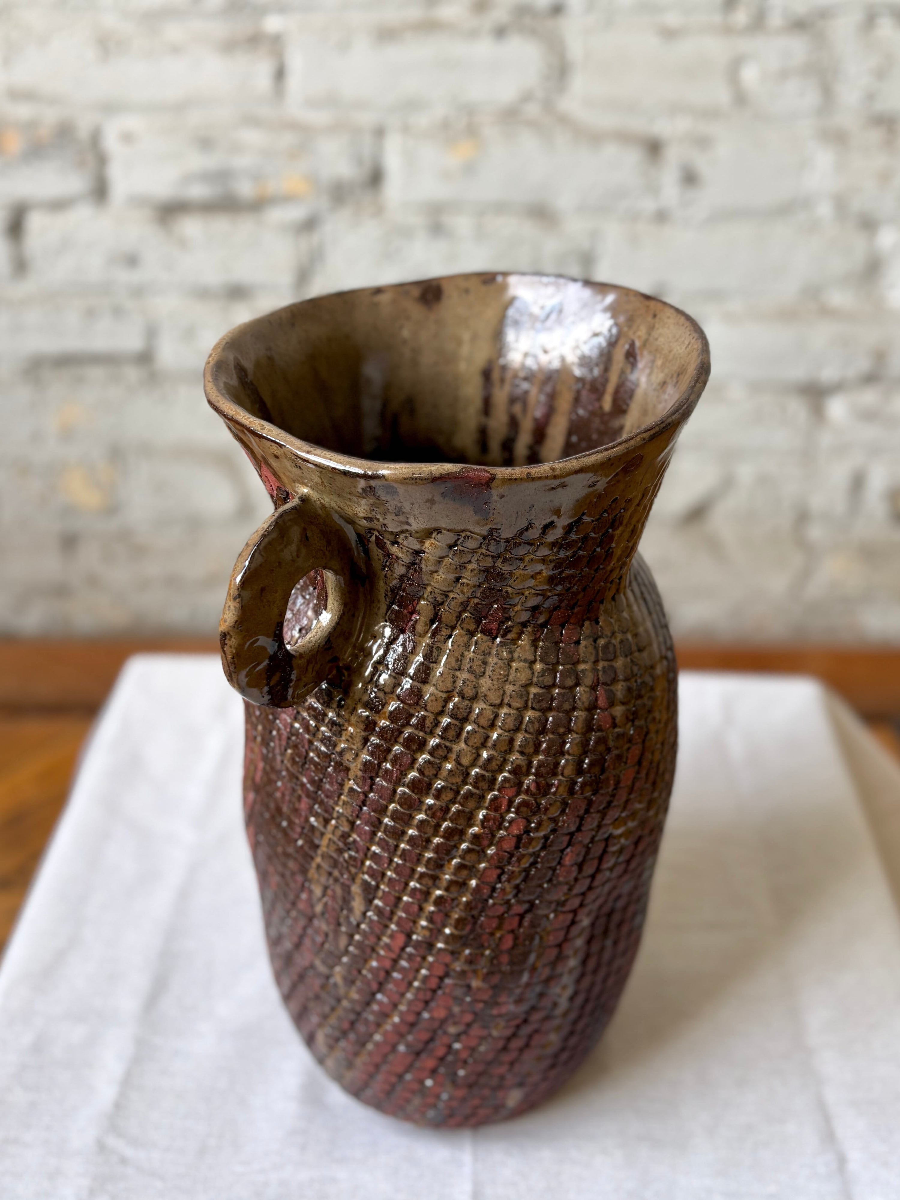 Red Iron Grid Amphora