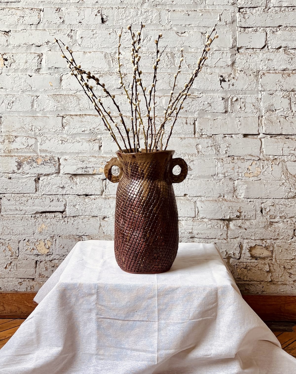 Red Iron Grid Amphora