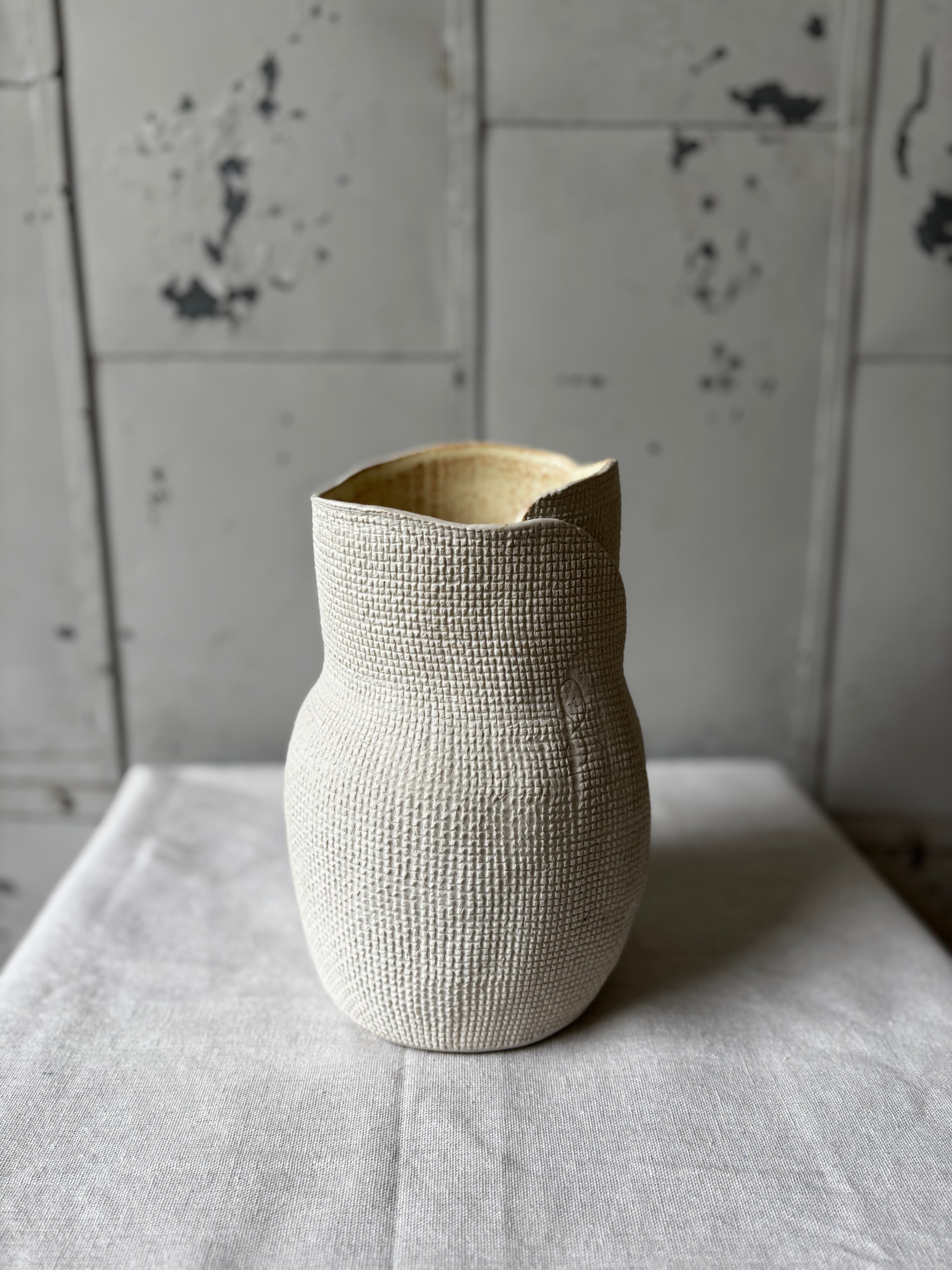 Burlap Wave Vases