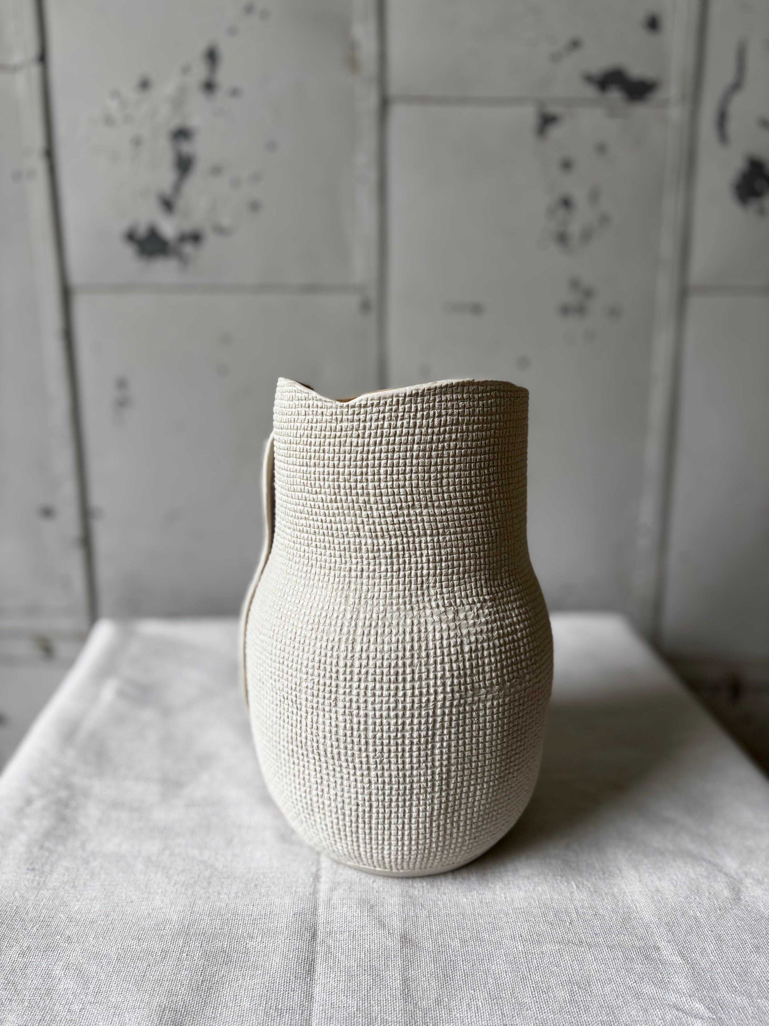 Burlap Wave Vases