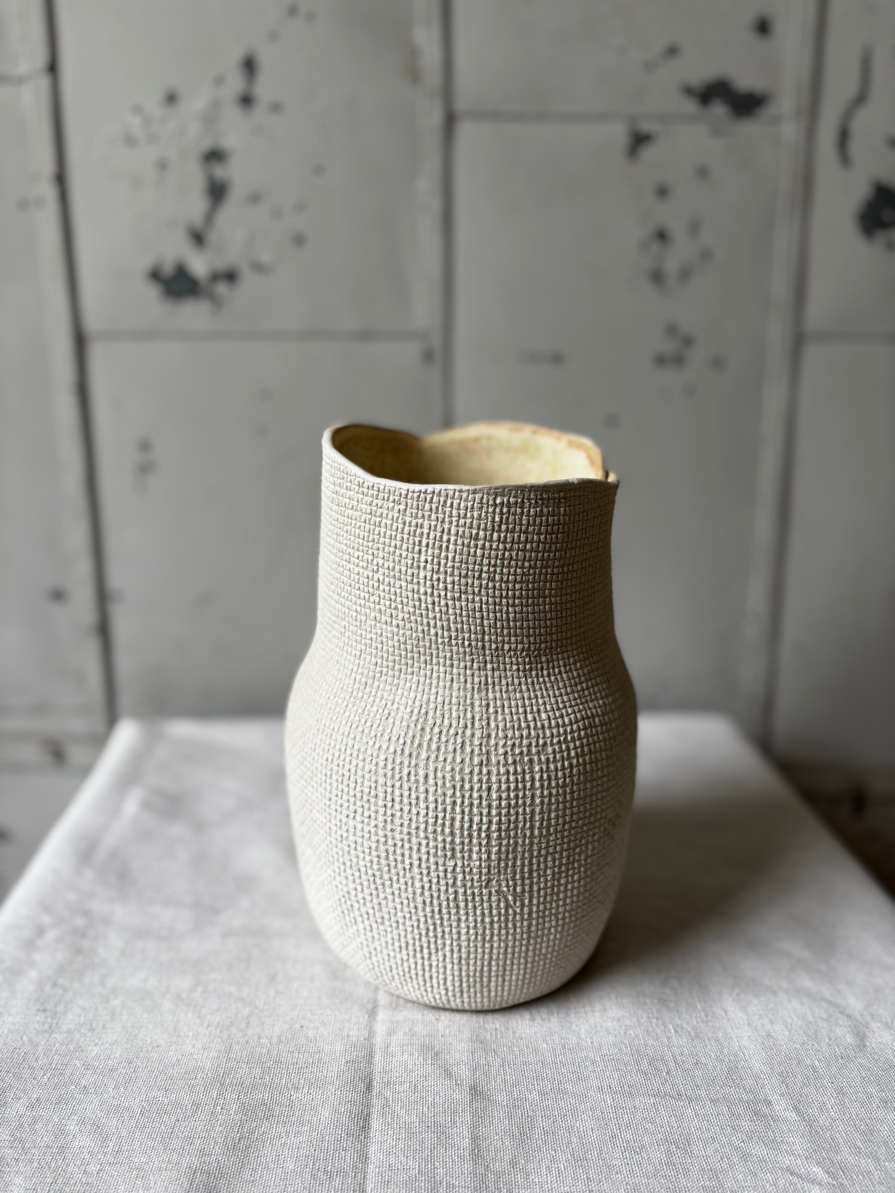 Burlap Wave Vases
