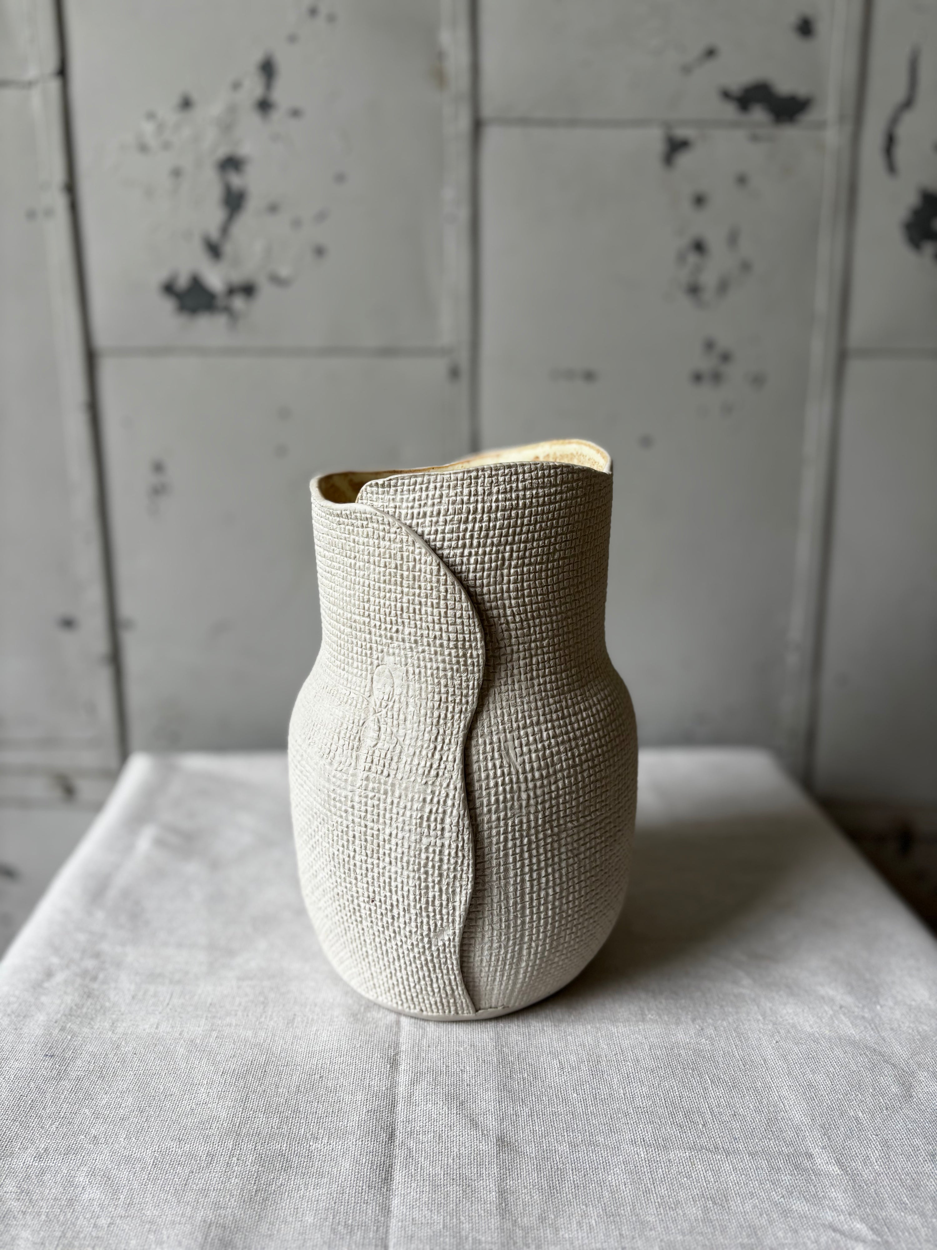 Burlap Wave Vases