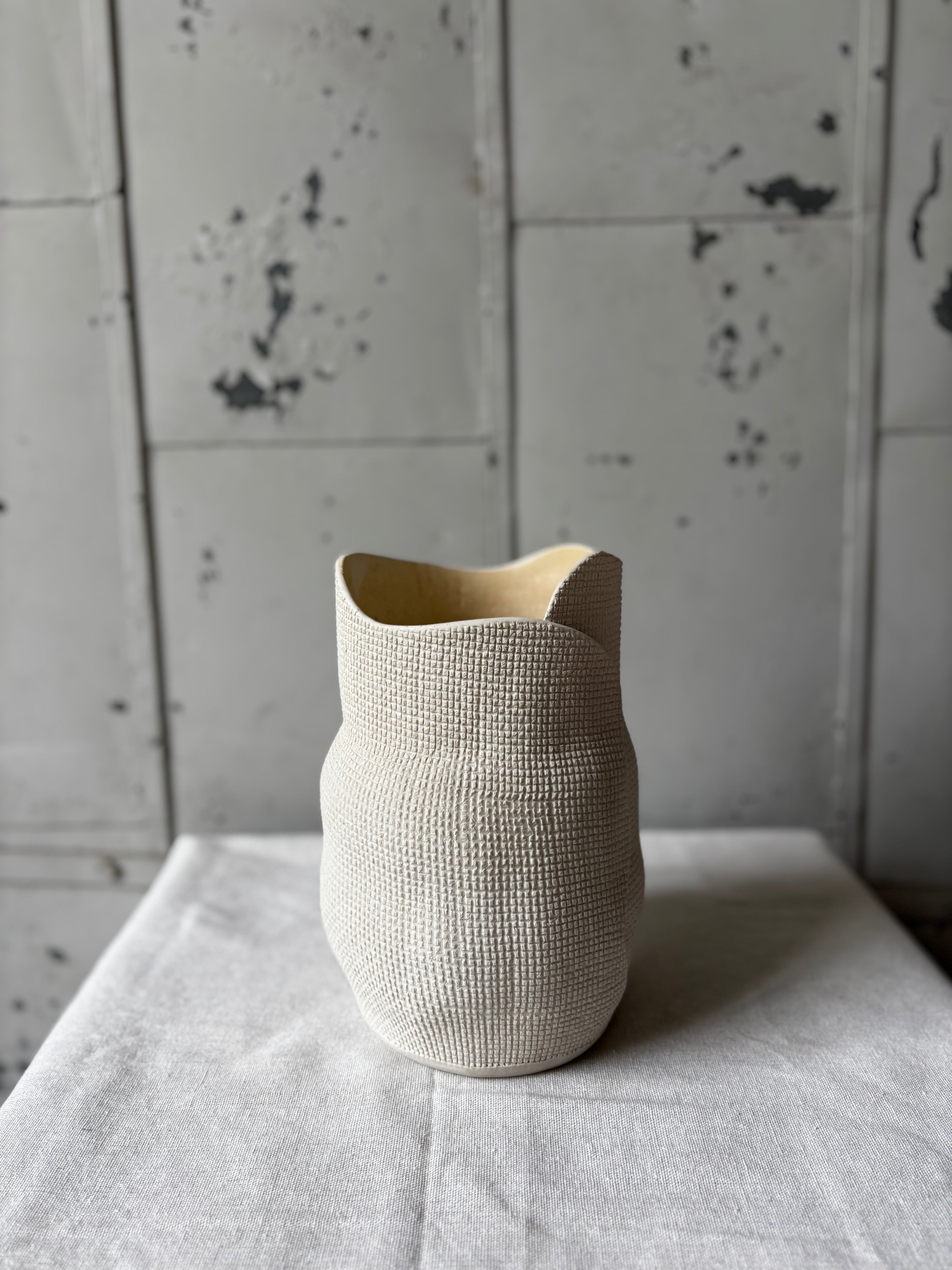 Burlap Wave Vases