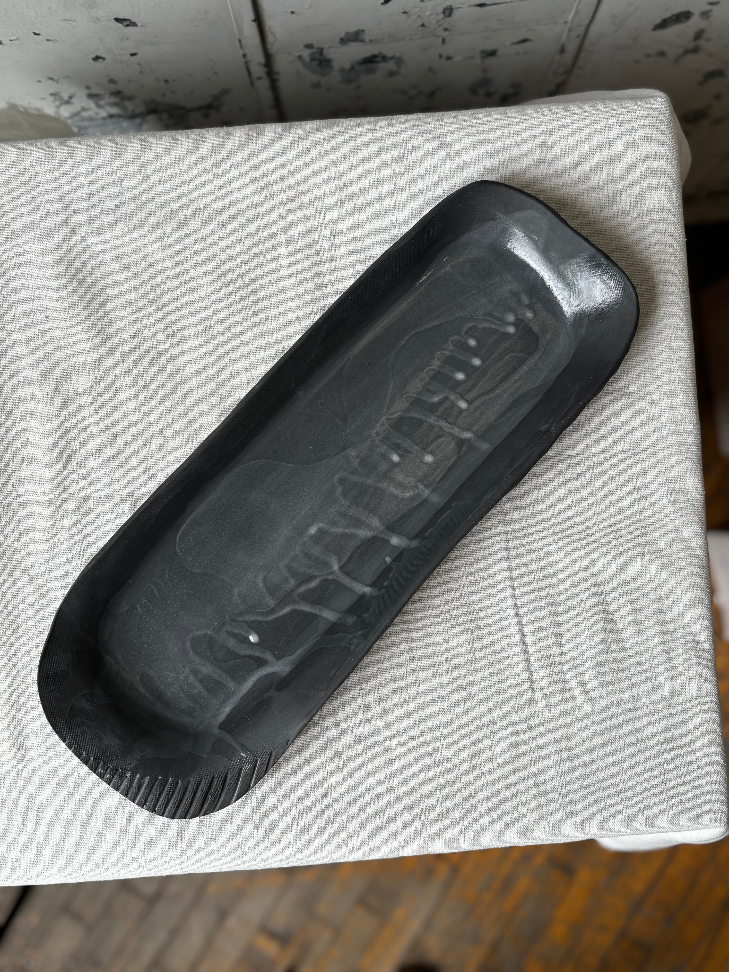 Black Porcelain Platter