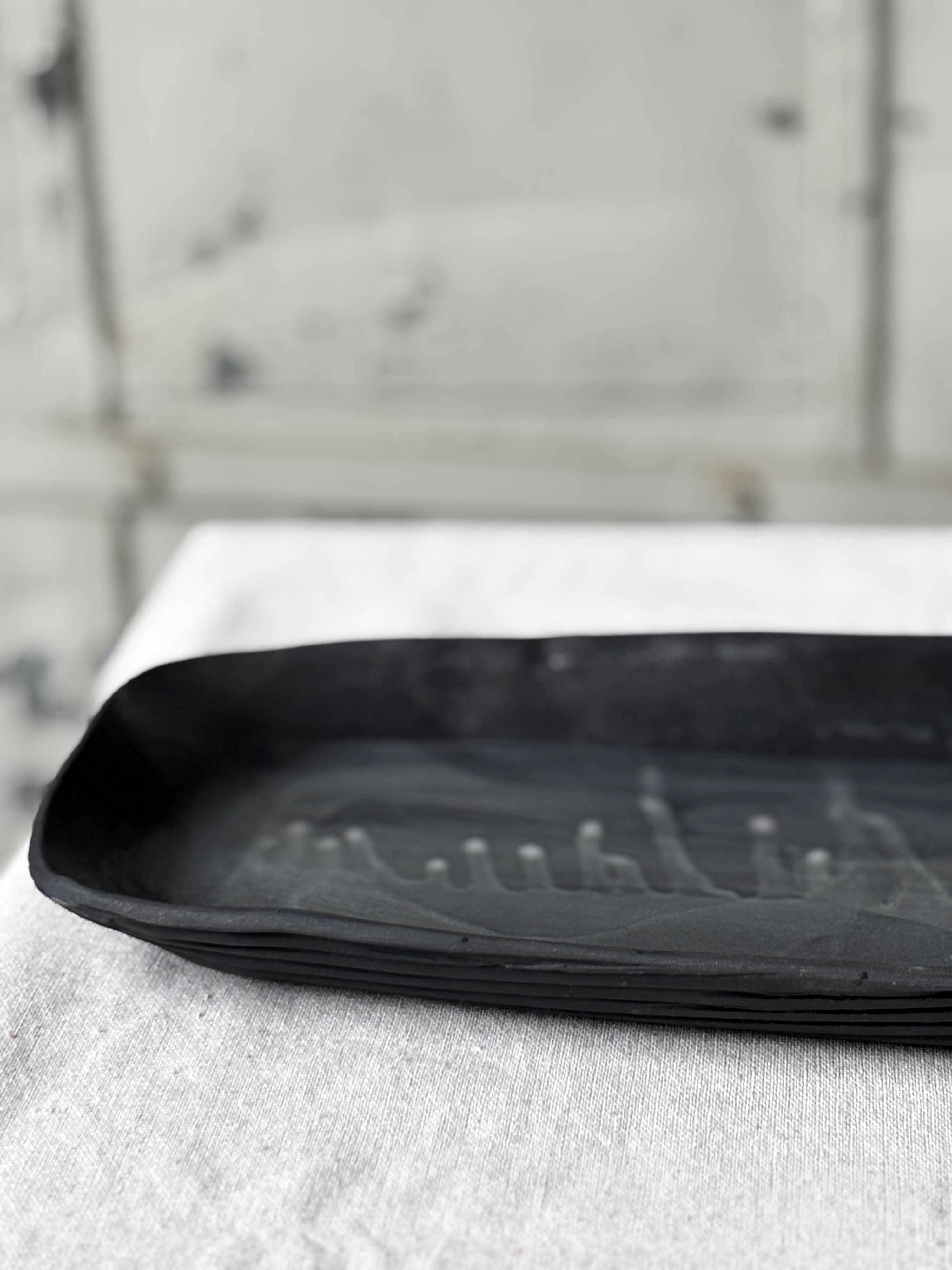 Black Porcelain Platter