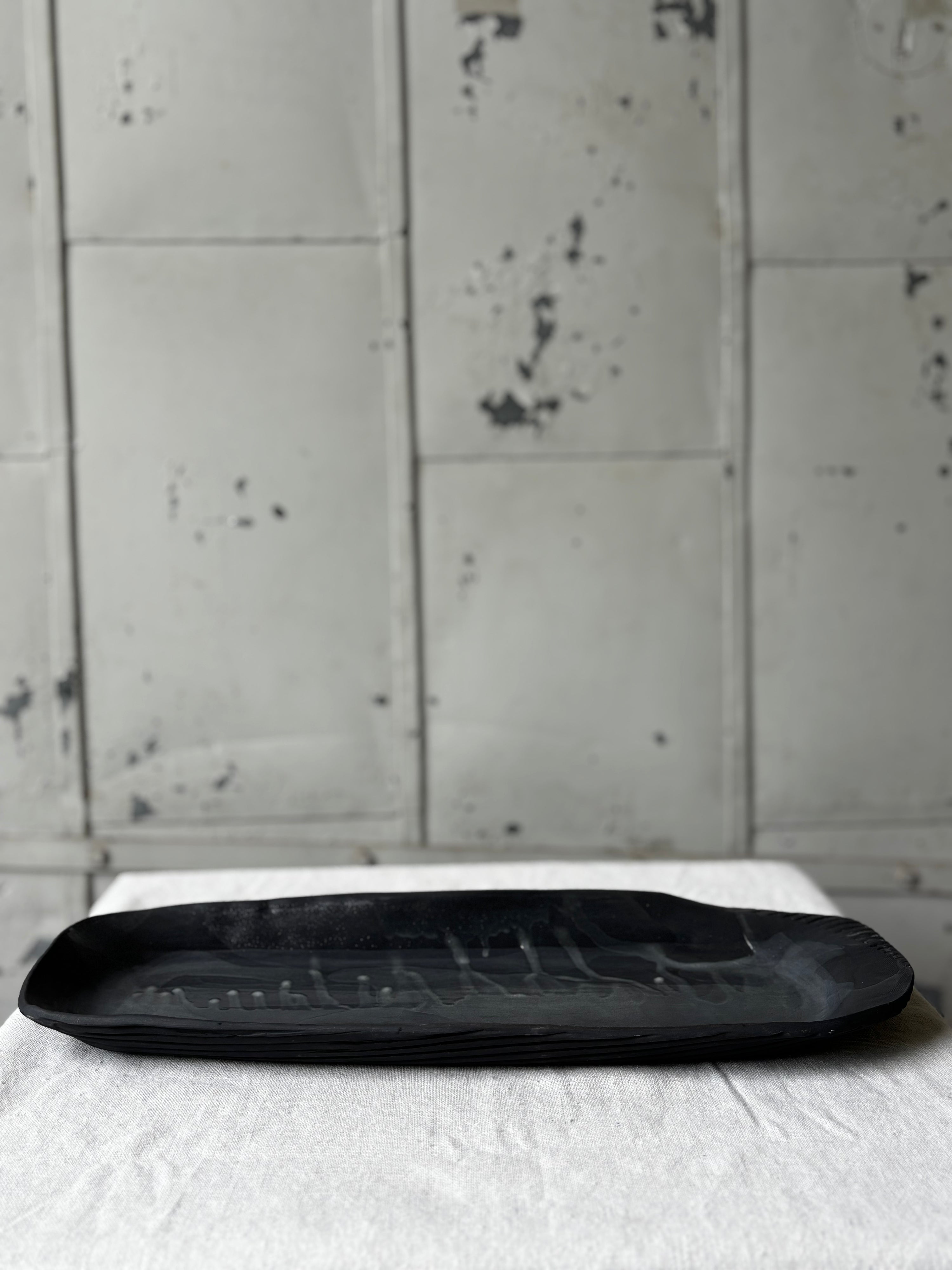 Black Porcelain Platter
