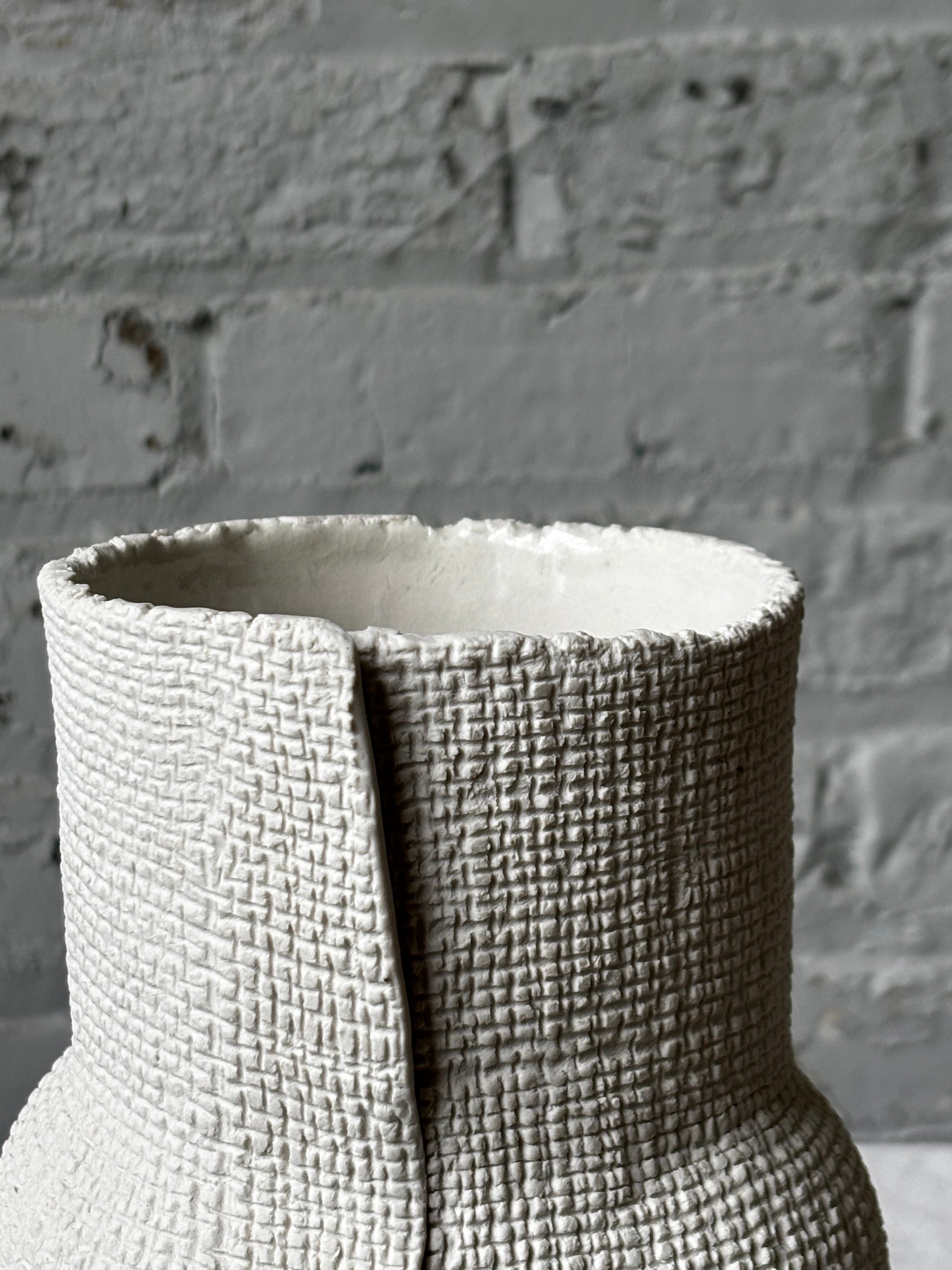 Raw Edge Burlap Bottle